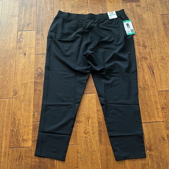 32 Degrees Cool Black Pants Ankle Length Knit Elastic Waist Tapered Smooth - Picture 9 of 9